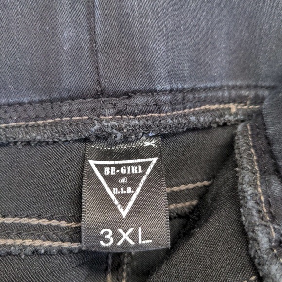 Be Girl Women's Mini Skirt Black 3XL Black Denim Button Front Pencil Stretch - Picture 8 of 12